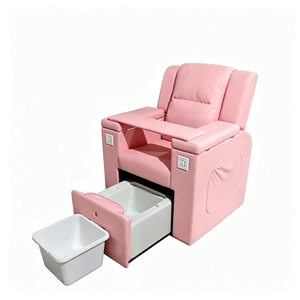 Sillón de Pedicura Eléctrico Reclinable Rosa con Bañera Extraíble para Masajes y Pedicura, Silla de Manicura y Pedicura para Salón de Belleza - Product Image 5