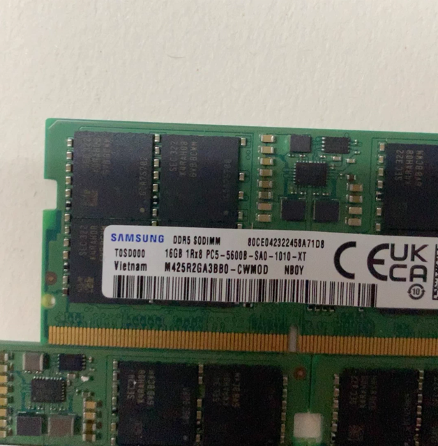 DDR5 5600MHz 16GB M425R2GA3BB0-CWM SODIMM Laptop RAM High Speed Stable Upgrade Replacement Memory Model