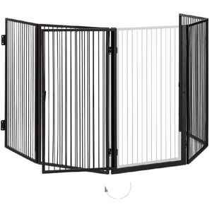 3 Panels Black <strong>Fire</strong> Spark <strong>Guard</strong> Grate Large Steel Mesh Fireplace <strong>Screen</strong> With Tool Sets - Product Image 3