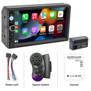 BQCC 2DIN 7 "Radio de coche 7 luces de colores MP5 Player FM BT Carplay <span class=keywords><strong>Android</strong></span> Aurto Mirrorlink Car Stereo TF USB Control remoto F7010C - Product Image 2