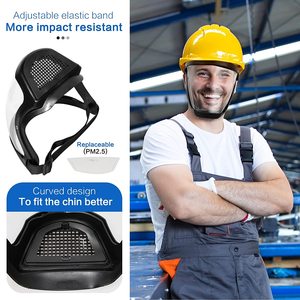 Großhandel Transparenter Vollgesichts-Schutzschirm aus Kratzfestem PC mit Antibeschlag-Filtern Spritzwasser- und Windschutz Augenschutz - Product Image 4