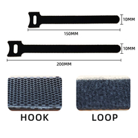 Attaches Velcro double face de haute qualité, colorées, en nylon, réglables, à crochets et boucles, pour câbles