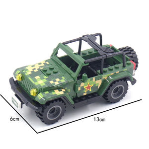 WW2 <span class=keywords><strong>militaire</strong></span> SUV <span class=keywords><strong>Camouflage</strong></span> Jeep voiture véhicule blindé armée voiture Construction jouet blocs de construction véhicule ensembles jouets Moc jouets - Product Image 2