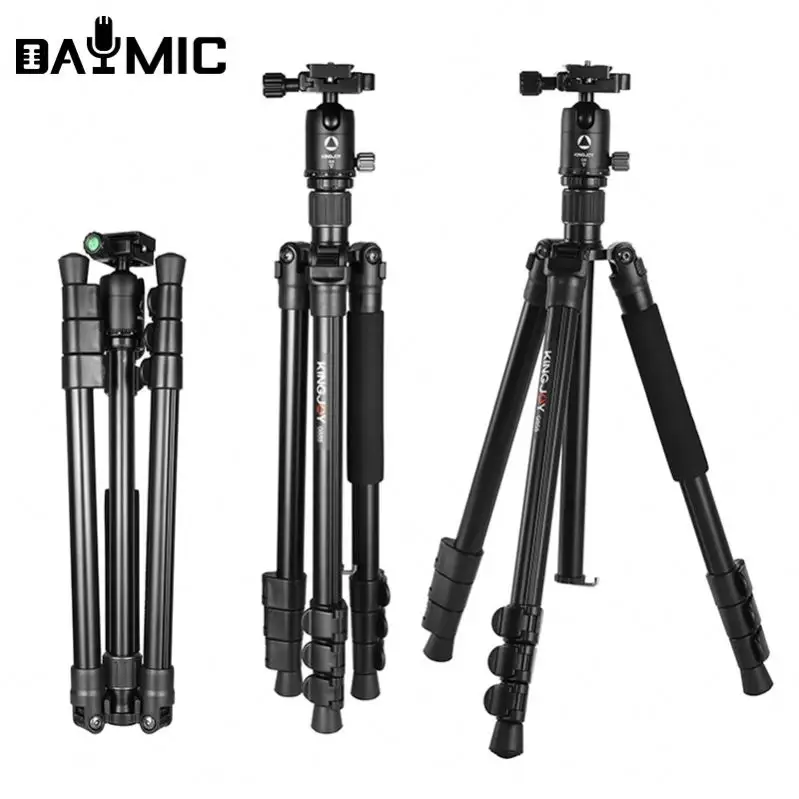 Camera Tripod for Canon Nikon Aluminum DSLR Camera Stand with Carry Bag Universal Phone Mount