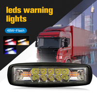 Foco LED de 48W para Motocicleta, Luces Intermitentes Impermeables, Faros Delanteros, Lámpara de Trabajo de 12-60V para Vehículos Todoterreno, Barcos y Camiones