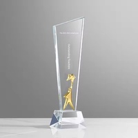 Trophée en cristal transparent de haute qualité, artisanat en cristal, récompenses personnalisées pour la danse et autres compétitions