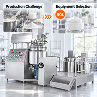 Mélangeur émulsifiant sous vide Imberson 50L pour la production de crèmes et de lotions cosmétiques, homogénéisateur sanitaire à cisaillement élevé