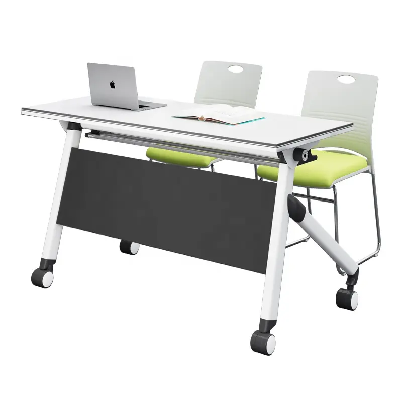 Training desk and chair combination, mobile office desk, strip table, educational institution meeting table, folding and