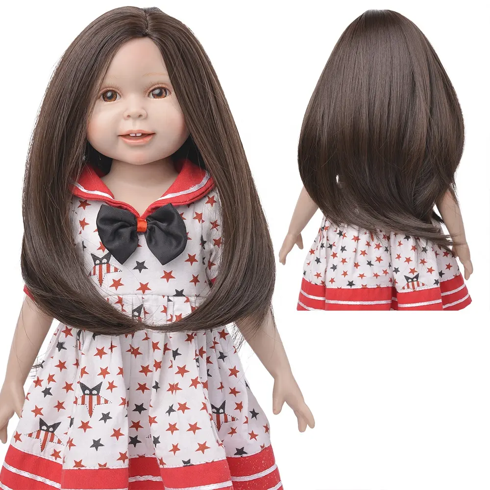 Аксессуары для куклы 18 дюймов одеждой для волос кудрявых волос подходит 18 дюймов куклы нравятся наши поколения свою жизнь 18 дюймов куклы с париками из наряды