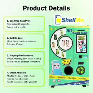 Máquinas expendedoras personalizadas digitales ShellMe para artículos al por menor Máquina de impresión innovadora de fundas de teléfono Máquina Expendedora de fundas de teléfono DIY - Product Image 2