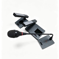 Microphone de conférence de bureau numérique à écran tactile filaire en alliage d'aluminium