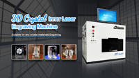 Imprimante de portraits en cristal 3D à haute efficacité, machine de gravure laser sur verre 3D, vente directe du fabricant, assurance qualité