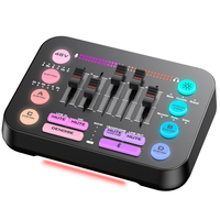 Consola Mezcladora de Audio Profesional para Juegos con Entrada XLR y Alimentación Phantom de 48V para Transmisión en Vivo y Podcasting
