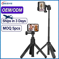 Tongkat Selfie Mini 40CM Tripod Dapat Diperpanjang Dengan Sekrup 1/4 untuk GoPro Insta360 X5 Osmo Action 5PRO DJI Osmo Pocket 3/4 Tripod Selfie