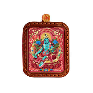 Thangka de décoration intérieure peinte à la main, représentant Manjushri, Bouddha de la médecine, Palden Lhamo, Jambhala jaune, Tara verte, Wuye Buddha, Tsa Tsa - Product Image 6