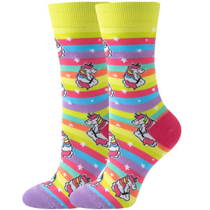 Traitement et personnalisation de nouvelles <span class=keywords><strong>chaussettes</strong></span> d'hiver à la mode pour hommes et femmes dans des conceptions drôles <span class=keywords><strong>Chaussettes</strong></span> mi-mollet sur le thème des animaux fruitiers - Product Image 5