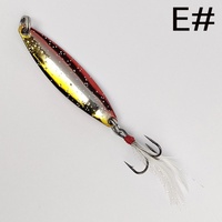 Leurre artificiel spinner spoon à plumes, longue portée, pour pêche à la traîne, imitation de poisson vivant pour le bar