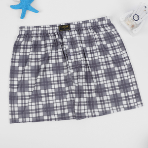 <span class=keywords><strong>Para</strong></span> UOKIN Factory, venta al por mayor, bóxer de poliéster 100% <span class=keywords><strong>para</strong></span> hombre, pantalones cortos de pierna ancha holgados transpirables con estampado a cuadros informales de talla grande - Product Image 2
