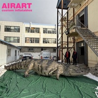 Crocodile gonflable réaliste personnalisé, alligator gonflable géant imprimé en haute définition pour la décoration sur le thème de la faune en extérieur