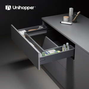 <b>Storage</b> <b>Drawers</b> Corner Stainless Steel Bottom Mounted Slides For <b>Drawer</b> Neatening - Product Image 3