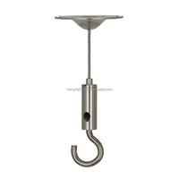 Kit de suspension d'éclairage HENDA de haute qualité avec pince de câble en laiton/acier inoxydable, accessoires de suspension de câble métallique certifiés CE