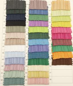 Prezzo di fabbrica stropicciato tessuto verticale a pieghe 100% tessuto in poliestere per pantaloni da donna Top abito gonna tessuto - Product Image 3