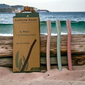 Outils de soins de beauté Paille de blé Poignée droite <span class=keywords><strong>Tondeuse</strong></span> à sourcils recyclable - Product Image 1