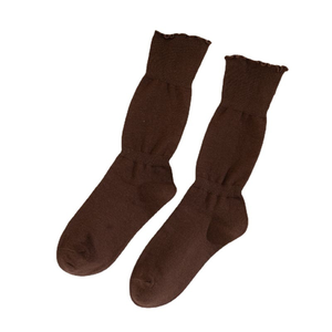 Verano japonés algodón señoras viajero adulto Color sólido boca ancha Borde de oreja de madera mujer Calcetines de pila lentos - Product Image 1