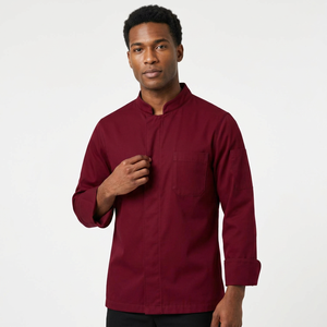 Vêtements de cuisine 100% coton à manches longues respirants pour le personnel des restaurants et des hôtels, fabricant OEM, approvisionnement en gros - Product Image 1