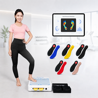 Système portable de personnalisation des semelles intérieures, analyse de la pression plantaire et de la posture, affichage externe sur tablette IA avancée pour les magasins de chaussures
