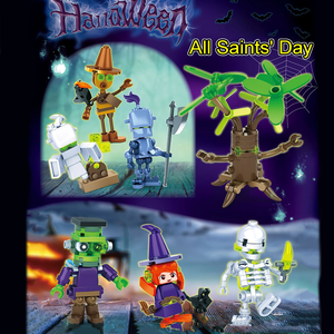 CAYI 2026 Figurines miniatures d'Halloween, ensembles de blocs de construction, décoration fantôme, crâne, citrouille, sorcière, jouets cadeaux d'Halloween pour enfants - Product Image 6