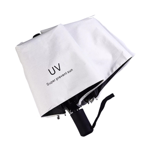 Parapluie pliable automatique à trois volets, 8 baleines, coupe-vent, avec logo personnalisé, cadeaux d'affaires, poignée en plastique, utilisation publicitaire - Product Image 4