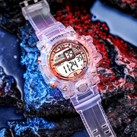 Jam Tangan Fashion Pria, Jam Tangan Digital Sport, Jam Tangan Digital Anak Laki-laki Warna Emas Warna-warni Dual Time