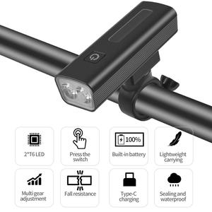 Luz LED T6 para bicicleta, batería de 2000mAh, resistente al agua, para ciclismo nocturno en bicicleta de montaña - Product Image 5