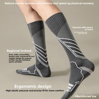 Chaussettes de compression en coton pour hommes pour le football, la course à pied et la corde à sauter - Séchage rapide, absorbant la transpiration et désodorisantes