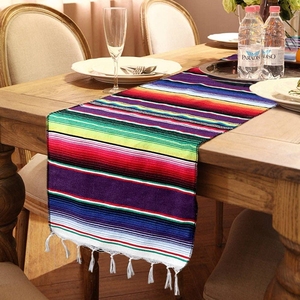 14X84 pulgadas Cinco De Mayo Celebración Serape mexicano Corredores Decoraciones de fiesta para boda Fiesta Mesa Vajilla Decoraciones - Product Image 3