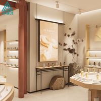 Vitrine de présentation de parfums avec éclairage LED, design luxueux et moderne, comptoir personnalisé, mobilier pour boutique de parfums