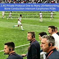 Module d'intercom de groupe sans fil 2,4 G pour 20 personnes avec suppression de bruit IA pour la sécurité et la compétition
