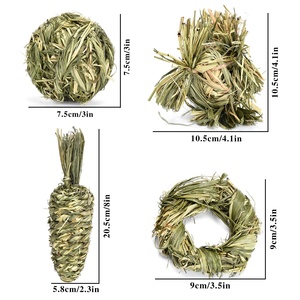 Mascota conejo hámsteres conejillos de indias chinchillas y roedores aperitivos juguete dentición masticar juguetes conejo Timothy hierba molar golosinas - Product Image 1