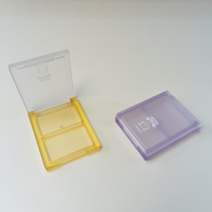 Paleta de sombras de ojos de dos rejillas Forma cuadrada Sombra de ojos vacía Contenedor de colorete compacto - Product Image 2