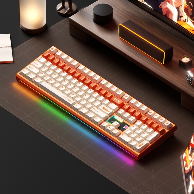 WEIKAV Nut108 RGB Backlit Wireless Aluminum Mechanical Keyboard USB Type-C Three Mode 87 Keys Desktop Gaming E-Sports New