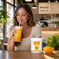 Fournisseur de Bubble Tea, Usine Source, Marque Internationale Dayou, Concentré aromatisé à la mangue de 1,2 kg avec pulpe pour les magasins de thé au lait