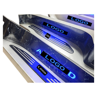 Intérieur de luxe style VIP pour Toyota Alphard Vellfire Lexus LM, plaque de protection de seuil de porte LED en aluminium, série AH20 30 40