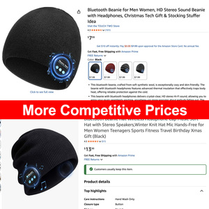 Échantillon Gratuit – Bonnets Bluetooth Personnalisés avec Casque Audio Intégré pour Hommes et Femmes – Bandeau Sans Fil Amovible et Lavable – Chapeau Écouteurs Mains Libres - Product Image 2
