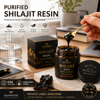 Résine de Shilajit Purifiée Marque Privée Rainwood – Emballage en Pot OEM – Complément Bien-être