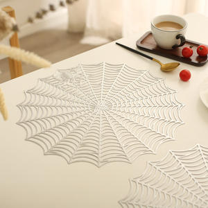 Tappetino da tavolo in stile europeo, Design di ragnatela di Halloween, tappetino da tavolo in PVC Anti-scottatura e antiscivolo per ristoranti e alberghi - Product Image 5