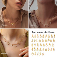 Colgante de Letra Inicial, Número o Alfabeto sin Deslustre, de Acero Inoxidable 18K, para Hacer Joyas DIY: Collares, Pulseras y Pendientes