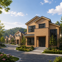 Maison modulaire à deux étages de grande taille, fabrication chinoise, maison préfabriquée en acier léger avec design personnalisé, livraison rapide et structure durable