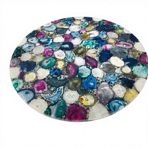 Sceau en agate poli artisanal, décoration de luxe pour la maison, motif floral religieux, résine, couleur personnalisée, artisanat haut de gamme - Product Image 1