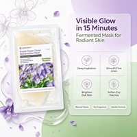 Masque facial hydratant et éclaircissant JMFREE OEM à la fleur de trèfle violette, fermentation microbienne naturelle, marque privée, soin coréen
